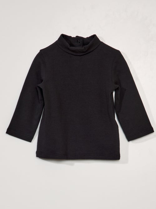 Camisola de gola alta lisa em jersey - Kiabi