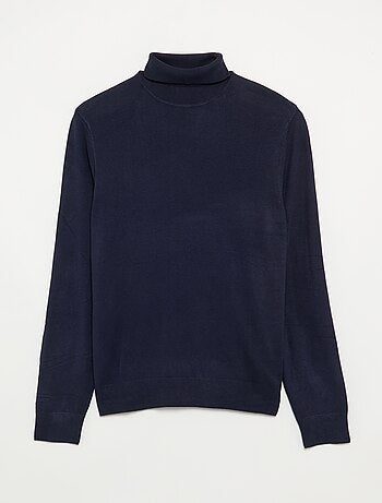 Camisola de gola alta lisa em malha fina