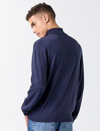 Camisola de gola alta lisa em malha fina