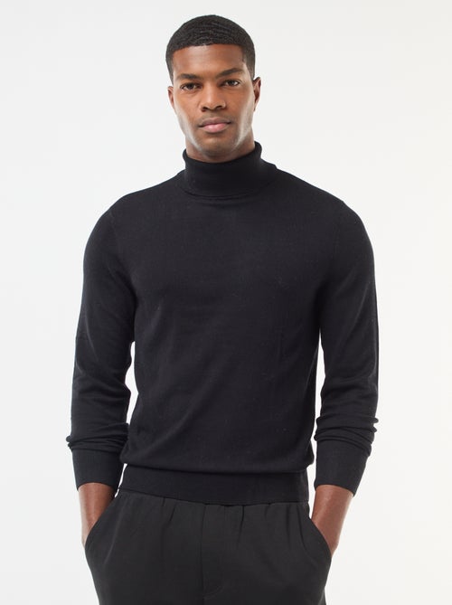 Camisola de gola alta lisa - Kiabi