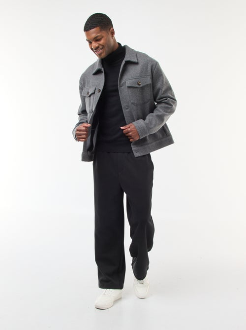 Camisola de gola alta lisa - Kiabi