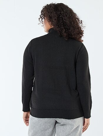 Camisola de gola alta lisa