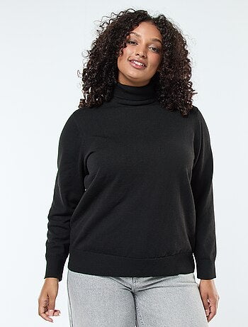 Camisola de gola alta lisa