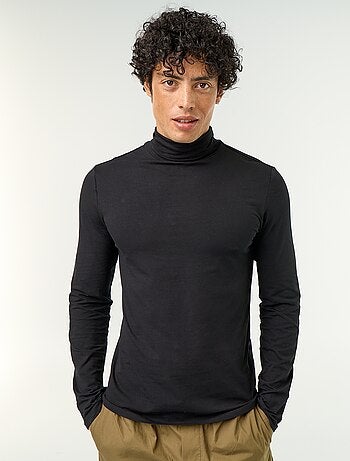 Camisola de gola alta lisa