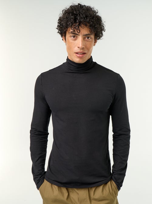 Camisola de gola alta lisa - Kiabi