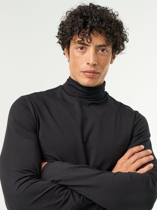 Camisola de gola alta lisa - Kiabi