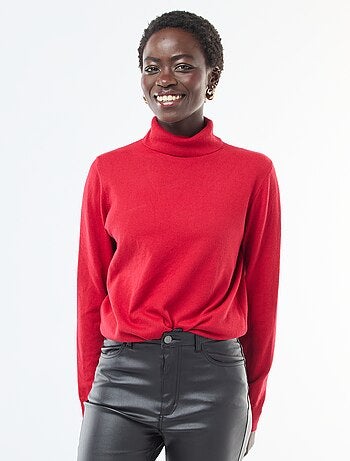 Camisola gola alta lisa