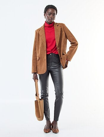 Camisola de gola alta lisa