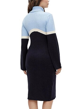 Camisola de Gola Alta Mamalicious para Mulher Azul/Preta