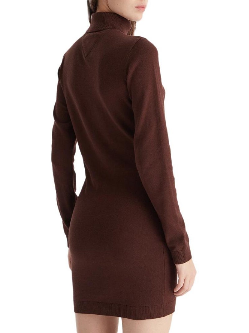Camisola de Gola Alta Marrom Tommy Hilfiger para Mulher Castanho-capuccino - Kiabi