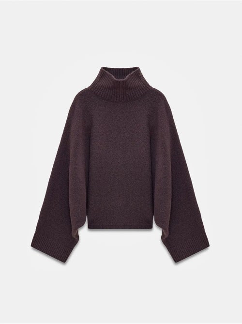 Camisola de gola alta oversize canelada - Kiabi Camisola de gola alta oversize canelada - Kiabi