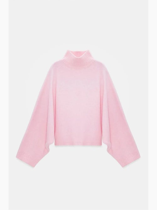 Camisola de gola alta oversize canelada dilvin - Kiabi Camisola de gola alta oversize canelada dilvin - Kiabi
