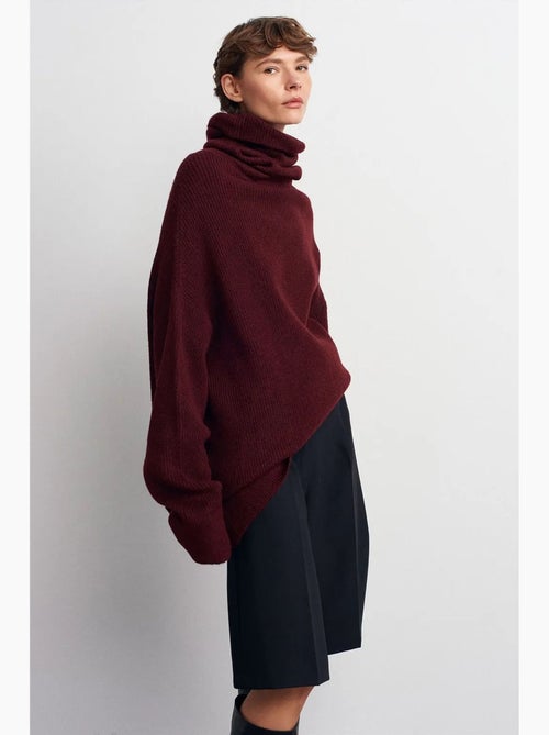 Camisola de gola alta oversized canelada dilvin - Kiabi Camisola de gola alta oversized canelada dilvin - Kiabi