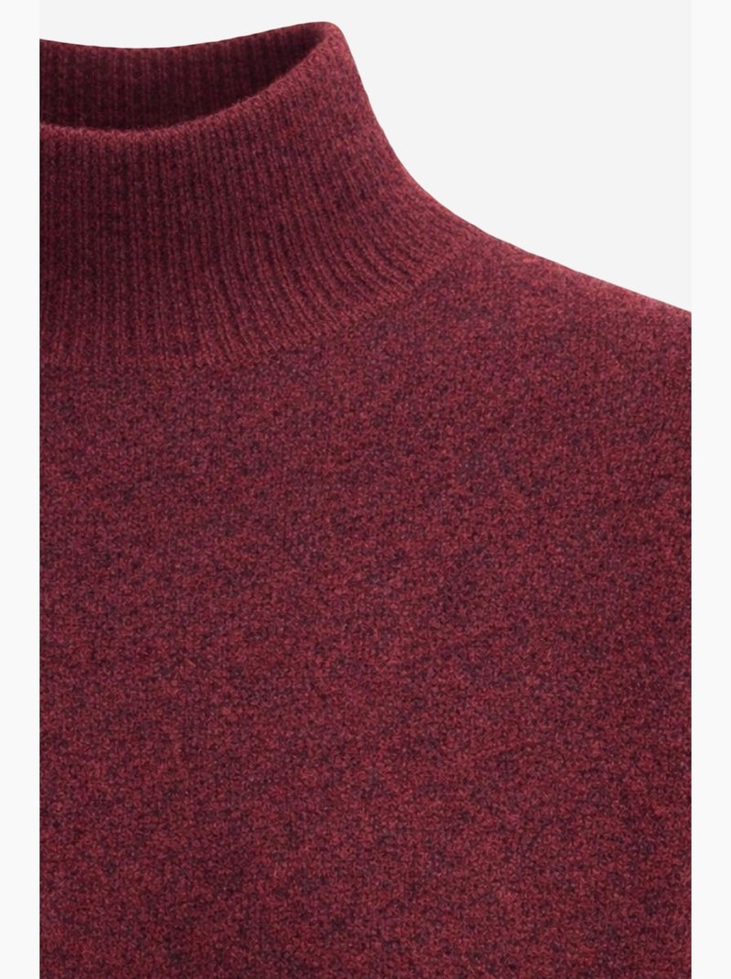 Camisola de gola alta oversized canelada mixray Vermelho bordô - Kiabi