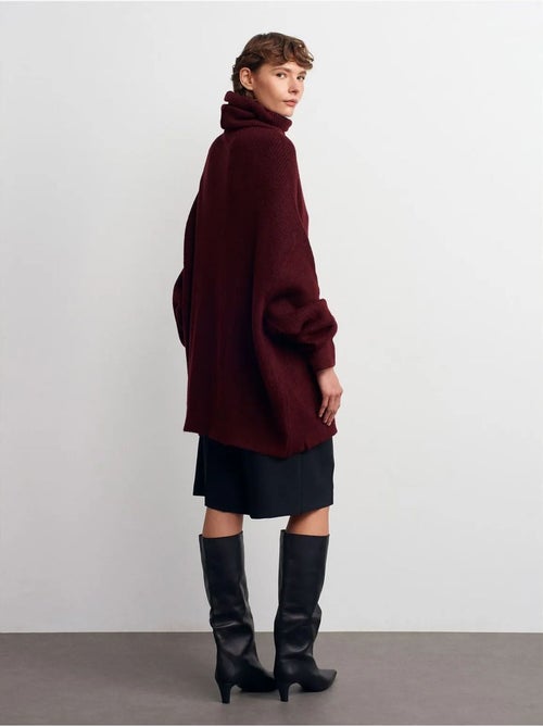 Camisola de gola alta oversized canelada - Kiabi Camisola de gola alta oversized canelada - Kiabi