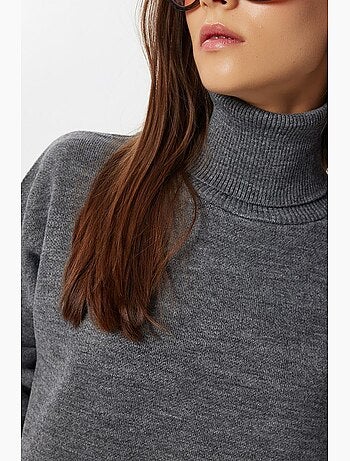 Camisola de gola alta oversized texturizada istanbul