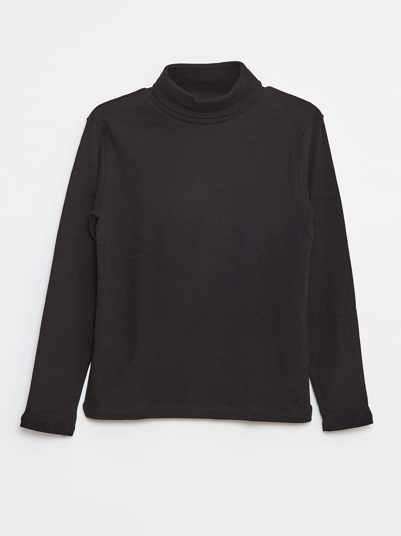 Camisola de gola alta Preto - Kiabi