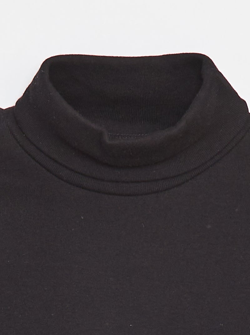 Camisola de gola alta Preto - Kiabi