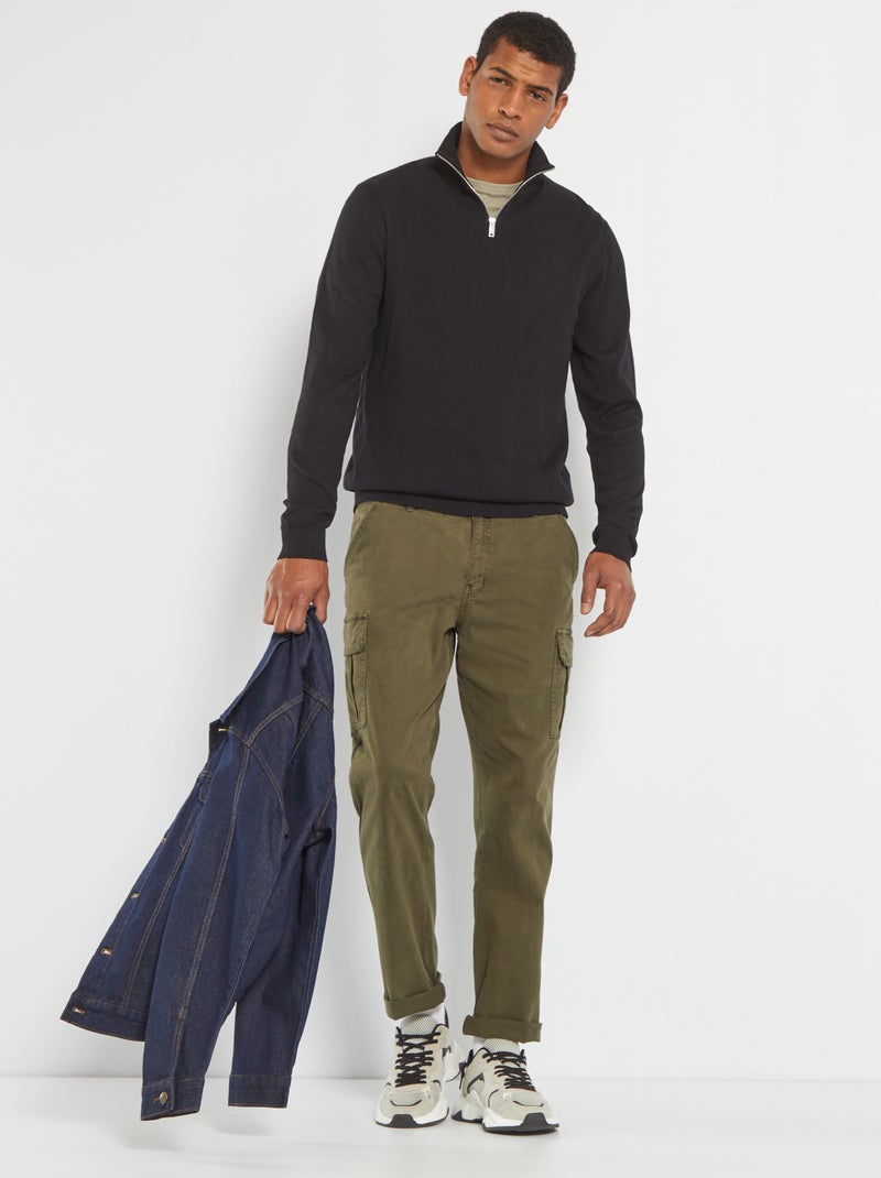 Camisola de gola alta 'Produkt' Preto - Kiabi