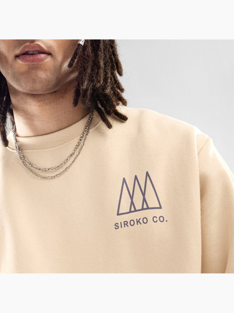 Camisola de gola arredondada para homem Bege - Kiabi