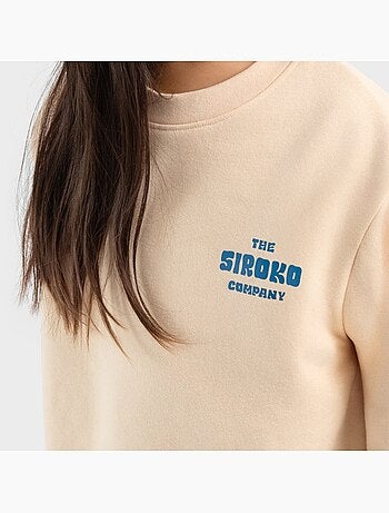 Camisola de gola arredondada para rapariga