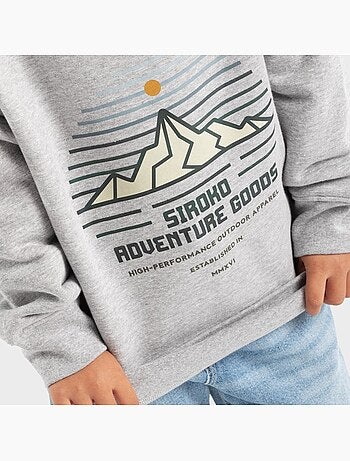 Camisola de gola arredondada para rapariga