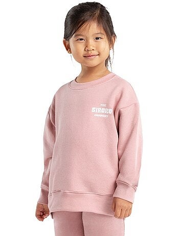Camisola de gola arredondada para rapariga