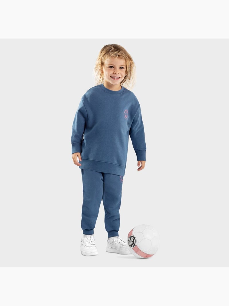 Camisola de gola arredondada para rapaz Azul - Kiabi