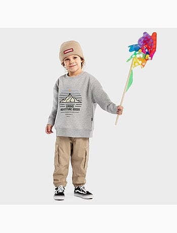 Camisola de gola arredondada para rapaz