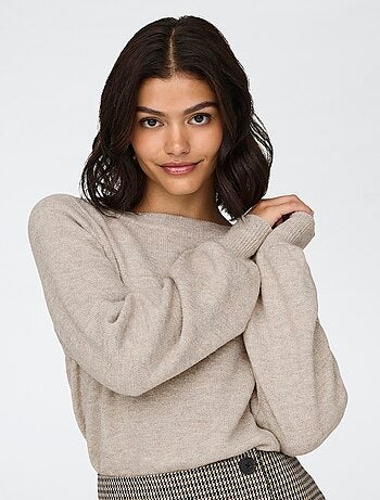 Camisola de gola barco 'JDY' lisa