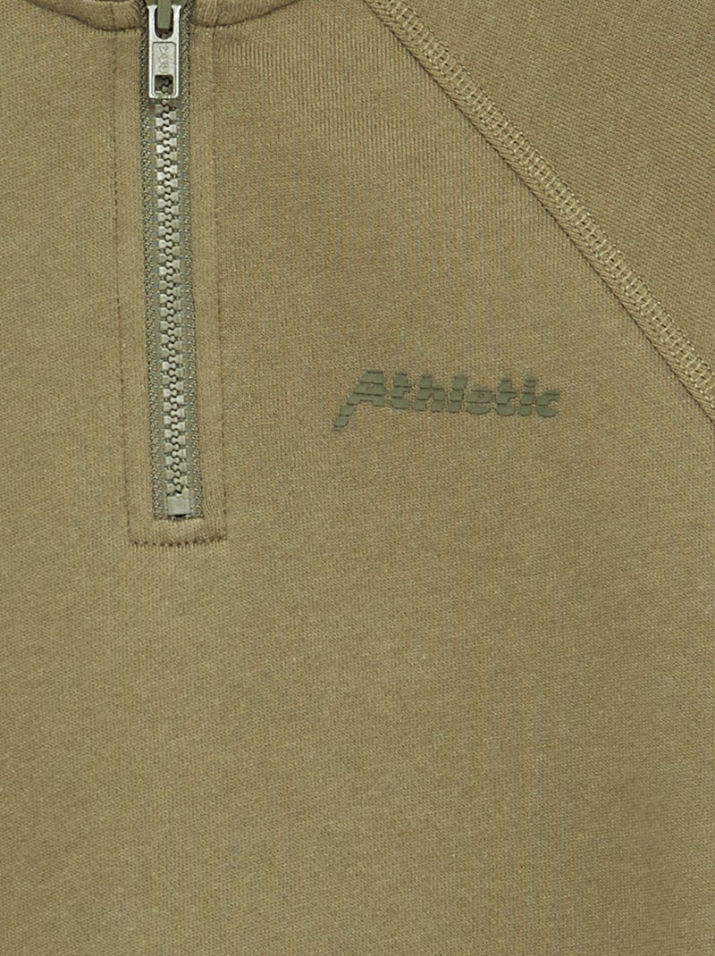 Camisola de gola de camionista Caqui - Kiabi