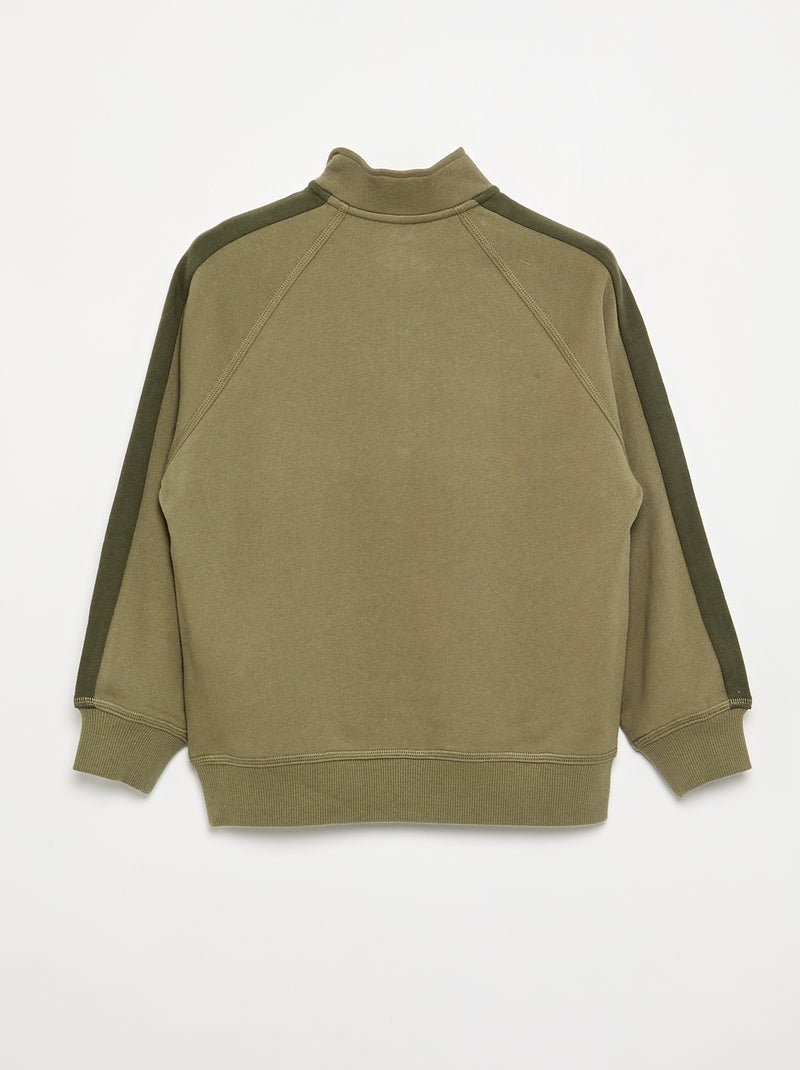 Camisola de gola de camionista Caqui - Kiabi