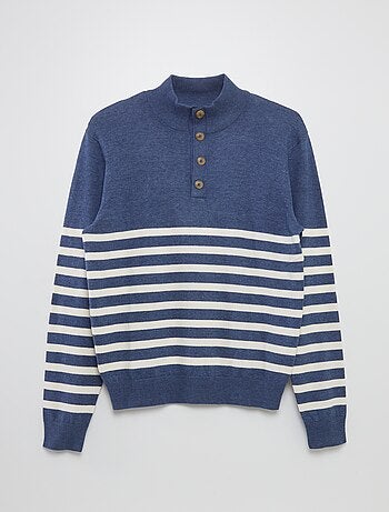 Camisola de gola de camionista marinheira - coleção fácil de vestir