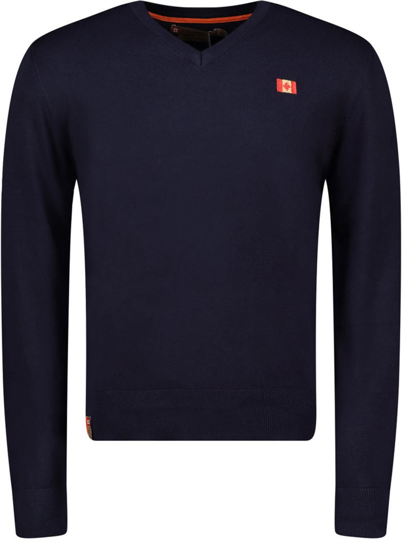 Camisola de gola em v felineak – canadian peak Azul-marinho - Kiabi