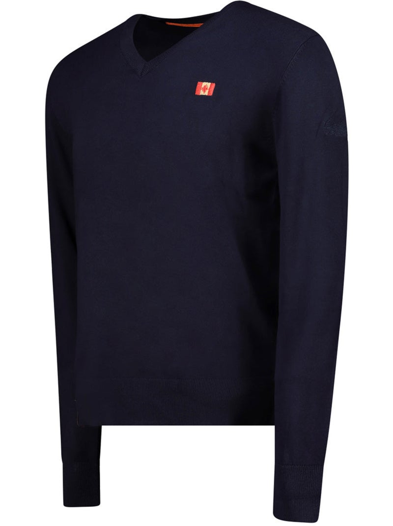 Camisola de gola em v felineak – canadian peak Azul-marinho - Kiabi