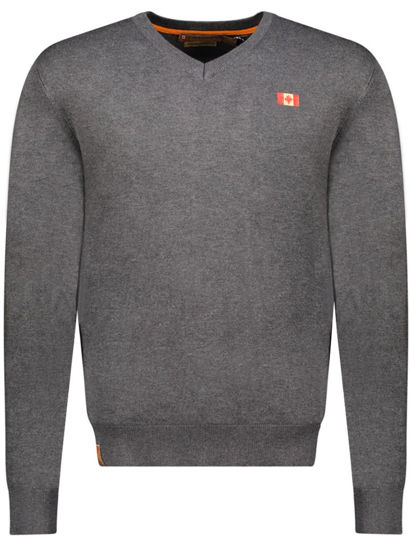 Camisola de gola em v felineak – canadian peak Cinza escuro - Kiabi
