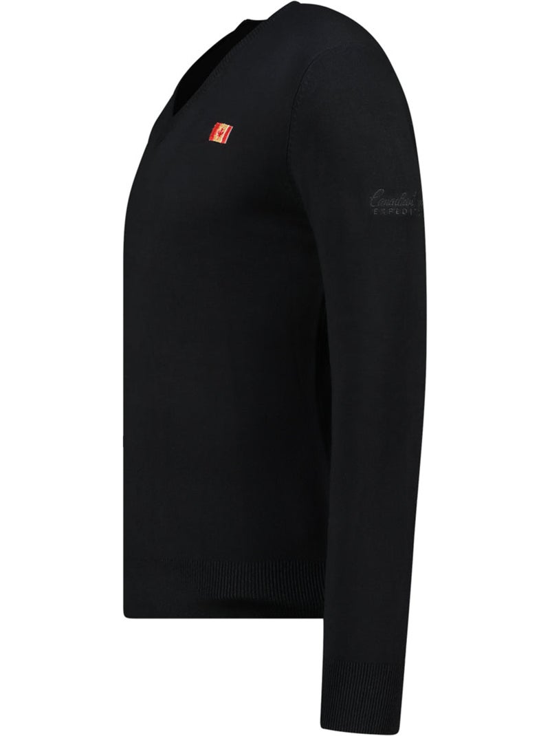 Camisola de gola em v felineak – canadian peak Preto - Kiabi