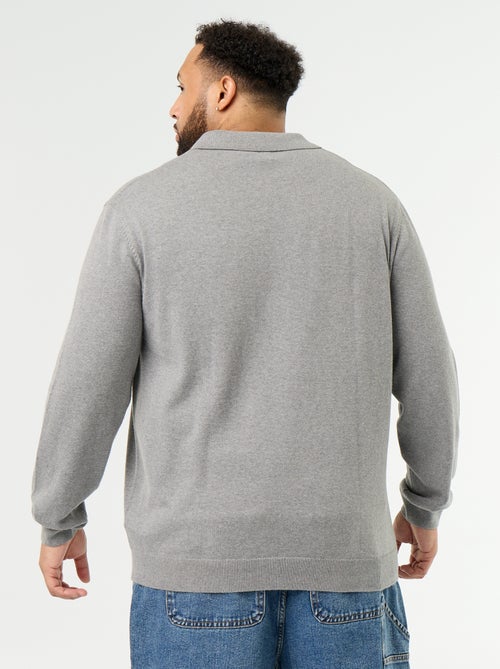 Camisola de gola polo de manga comprida - Kiabi Camisola de gola polo de manga comprida - Kiabi