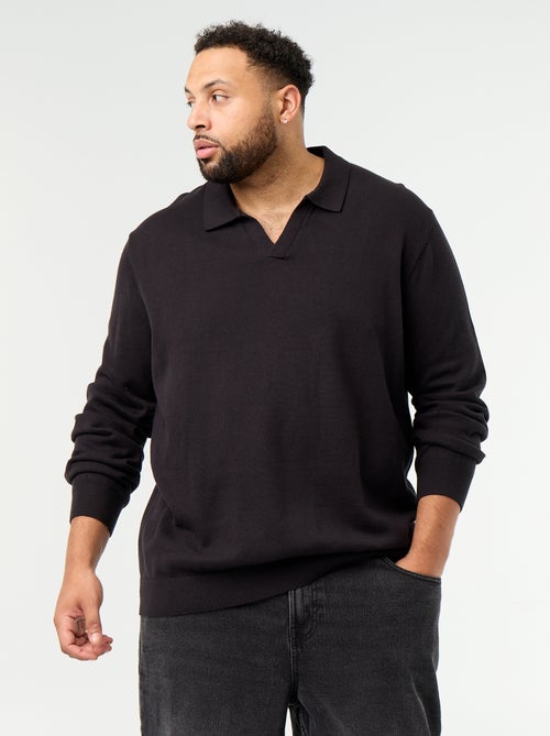 Camisola de gola polo de manga comprida - Kiabi