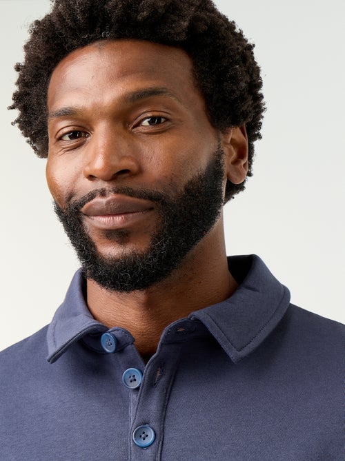 Camisola de gola polo em moletão - Kiabi Camisola de gola polo em moletão - Kiabi