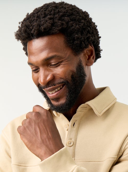Camisola de gola polo em moletão - Kiabi Camisola de gola polo em moletão - Kiabi