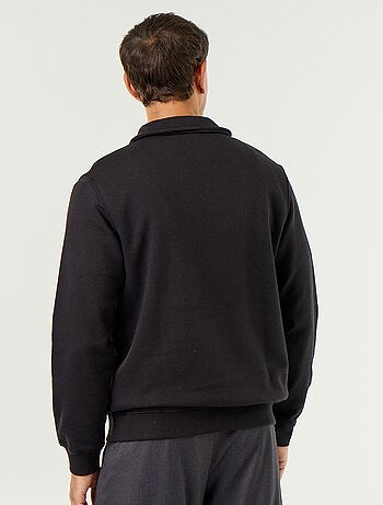 Camisola de gola polo em moletão