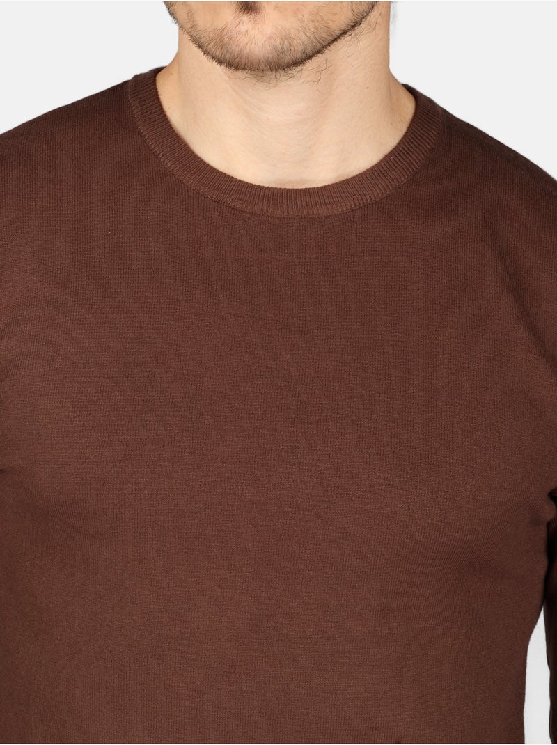 Camisola de gola redonda - Kenzarro Castanho-escuro - Kiabi