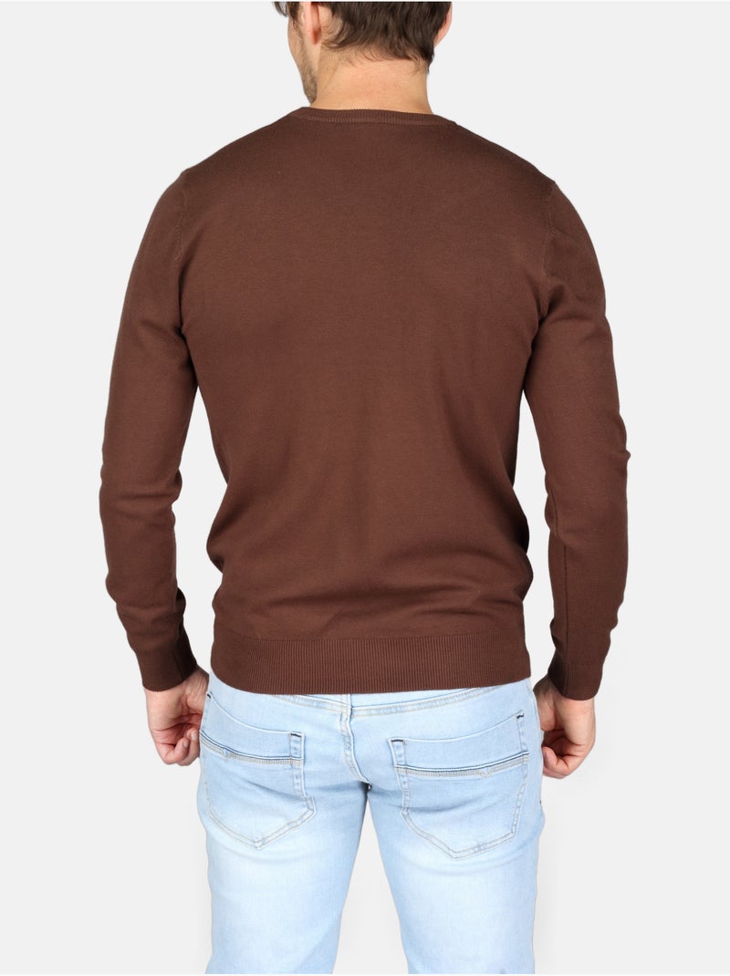 Camisola de gola redonda - Kenzarro Castanho-escuro - Kiabi