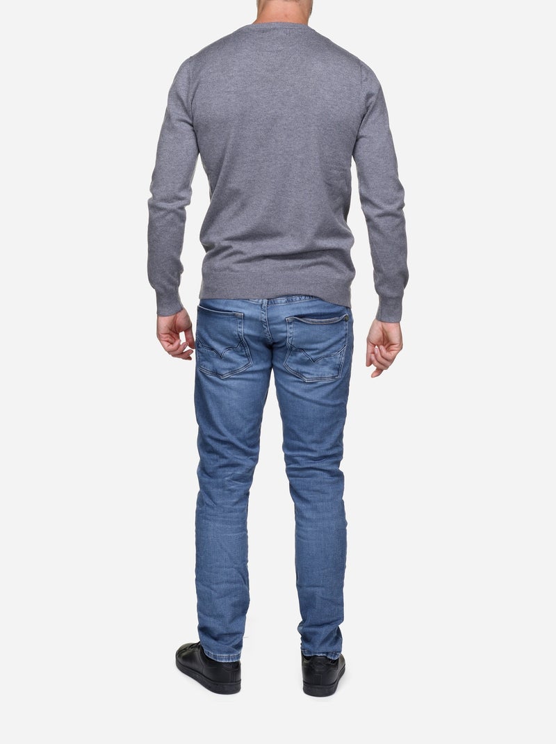 Camisola de gola redonda - Kenzarro Cinza claro - Kiabi