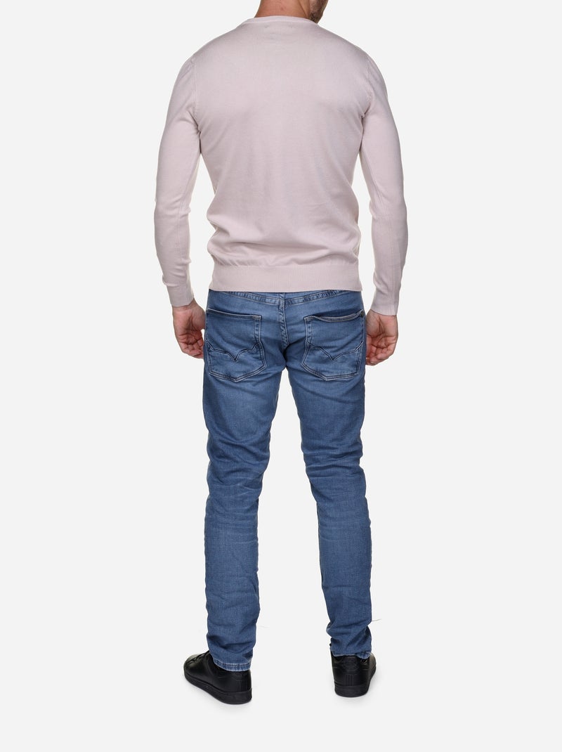 Camisola de gola redonda - Kenzarro Creme - Kiabi
