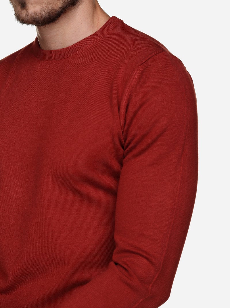Camisola de gola redonda - Kenzarro Vermelho - Kiabi