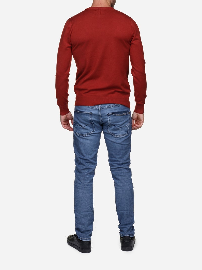 Camisola de gola redonda - Kenzarro Vermelho - Kiabi