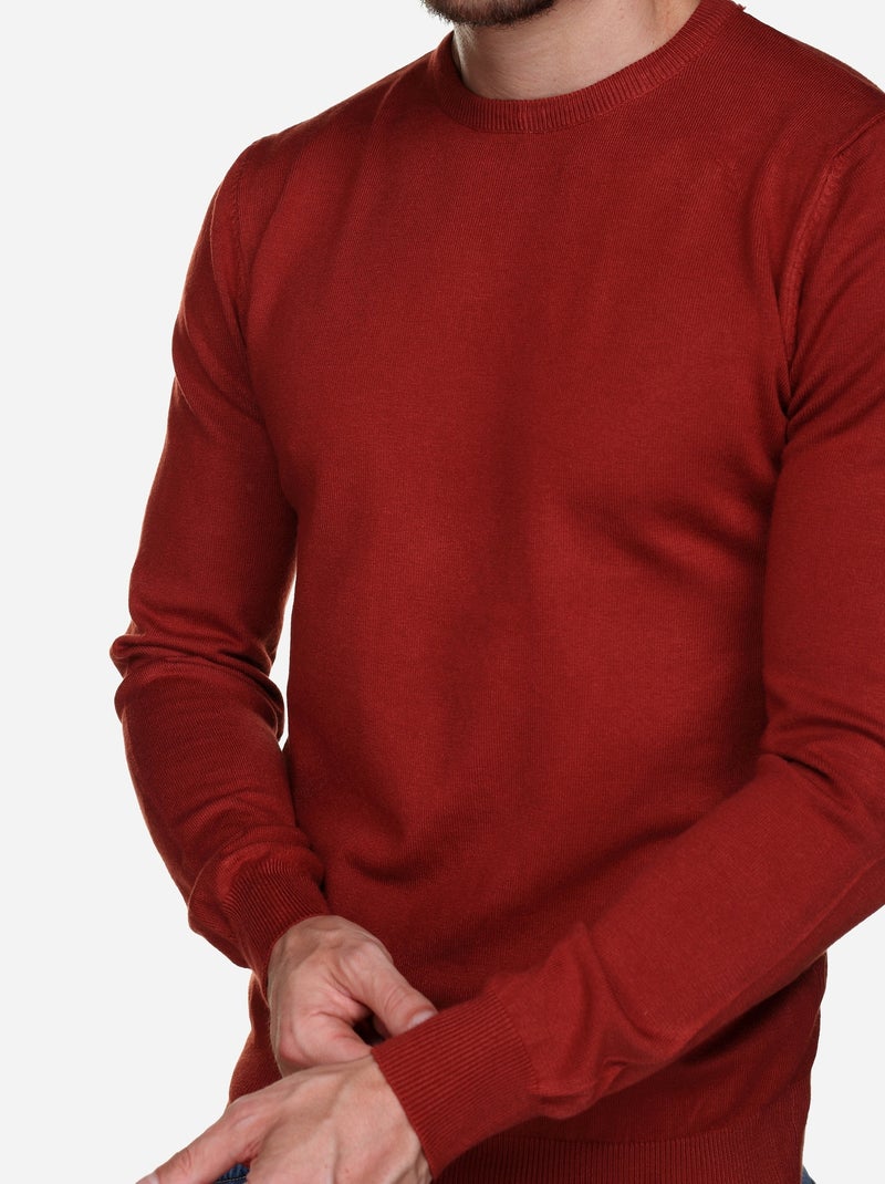Camisola de gola redonda - Kenzarro Vermelho - Kiabi