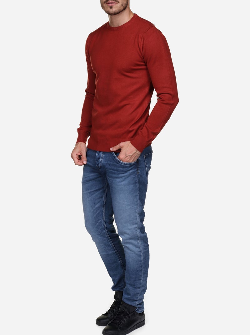 Camisola de gola redonda - Kenzarro Vermelho - Kiabi